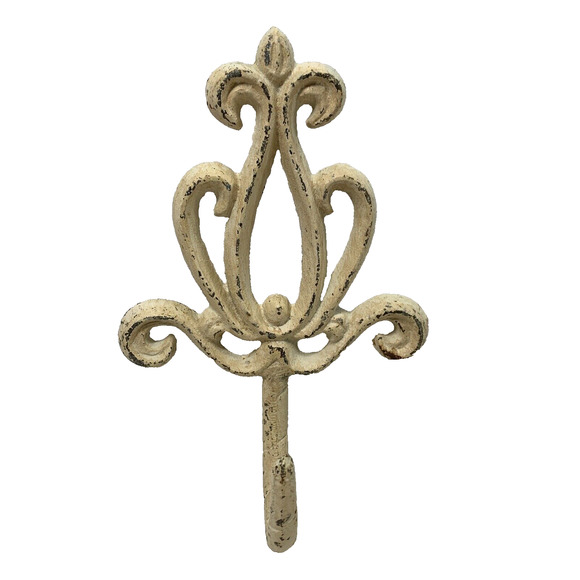 Ornate‎ Distressed Rustic Metal Wall Hook Towel Coat Robe Home Decor #1 - Picture 1 of 6